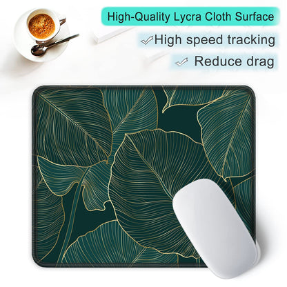 ITNRSIIET Mouse Pad with Stitched Edge Premium Textured Smooth Precise Operation Waterproof Washable Non-Slip Rubber Base Desktop Protection Mat, 10.2×8.3×0.12 inches, Palm Texture