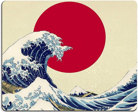 Gaming Mouse Pad,Japanese The Great Wave Off Kanagawa Mouse Pad Non-Slip Rubber Base Mouse Pads for Computers Laptop Office, 9.5"x7.9"x0.12" Inch(240mm x 200mm x 3mm)