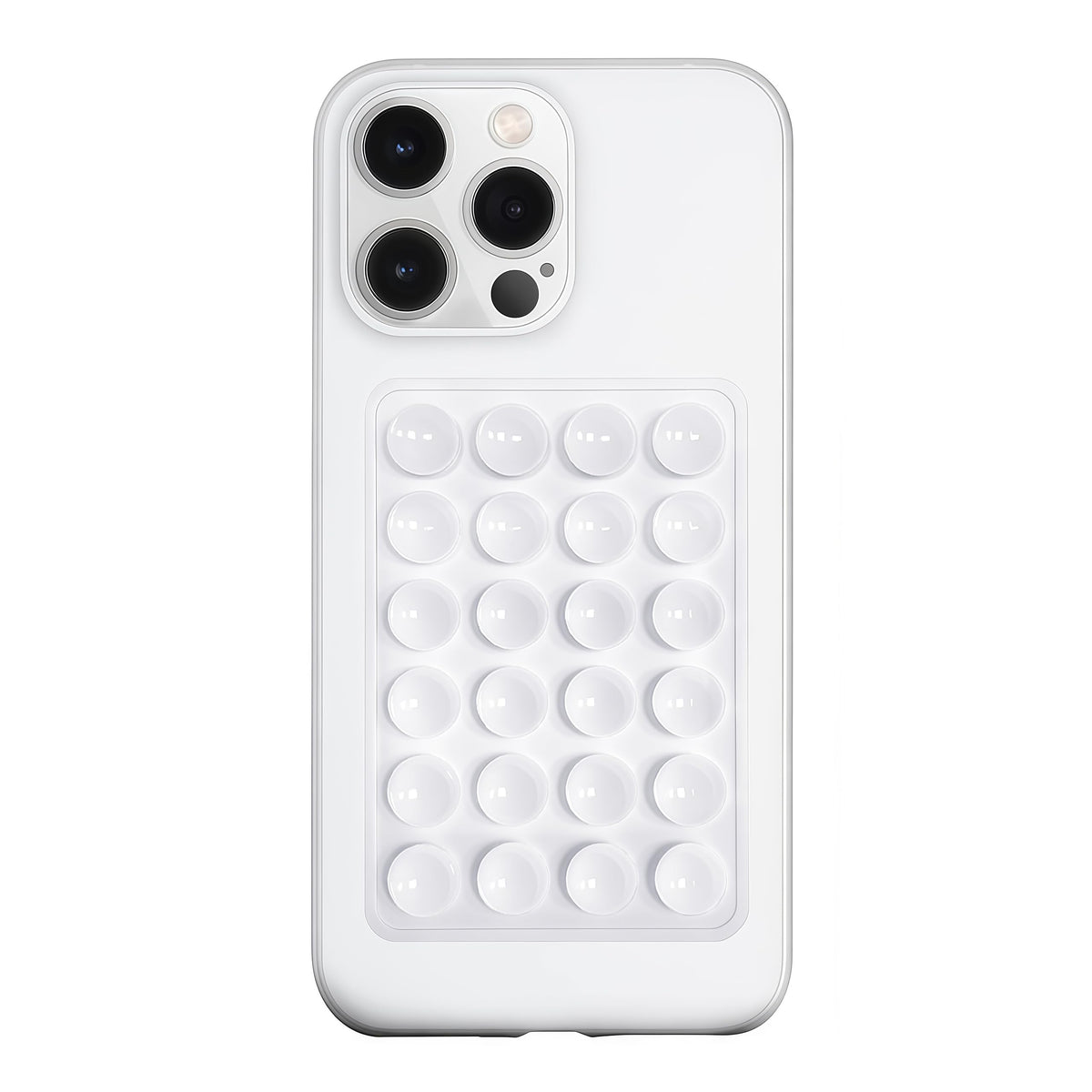 LvShuLiangPin Anteel Silicone Suction Phone Case Mount, Silicon Adhesive Phone Accessory for Smartphones, Hands-Free Mirror Shower Phone Holder for Selfies, Tiktok Videos (Translucent)