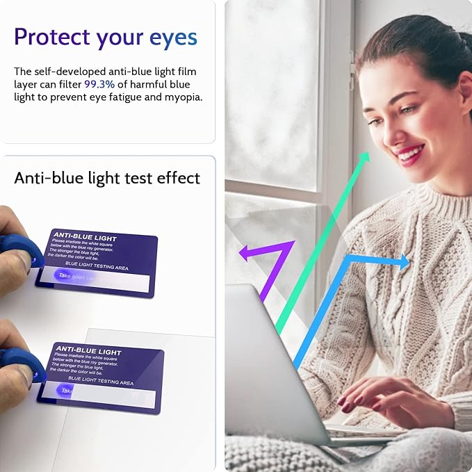 3-Pack Anti Blue Light Screen Protector for MacBook Pro 16 Inch(2021-2024, M1, M2, M3, M4), 16.2" Mac Laptop Glare Filter Uv Blocker Shield Cover Eye Protection Film