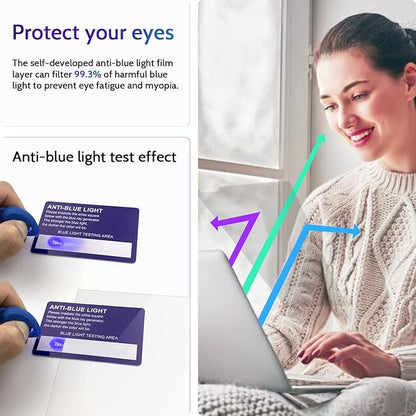3-Pack Anti Blue Light Screen Protector for MacBook Pro 16 Inch(2021-2024, M1, M2, M3, M4), 16.2" Mac Laptop Glare Filter Uv Blocker Shield Cover Eye Protection Film