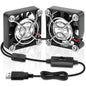 AmRunJe 40mm USB Fan 2pcs, 5V Mini Cooling Brushless Fan with Speed Control