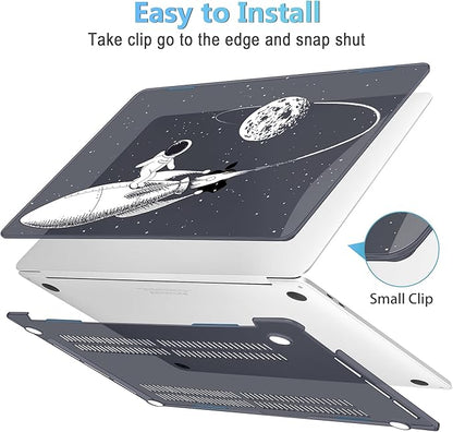 Mektron Case for MacBook Pro 16 Inch A2141 Cover 2019 Release 16" with Liquid Retina Display/Touch ID, Plastic Hard Shell with Keyboard Skin & Screen Protector & Dust Plug, Spaceman