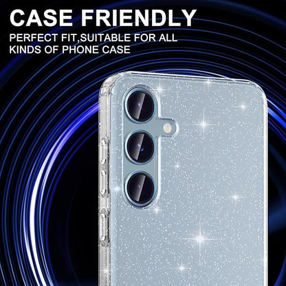 for Samsung Galaxy S24 FE Camera Lens Protector, Individual Metal Ring Tempered Glass Lens Cover, [Strong Adsorption] Scratch Resistant Ultra-Thin HD Clear Lens Cover, 1 Set-Blue
