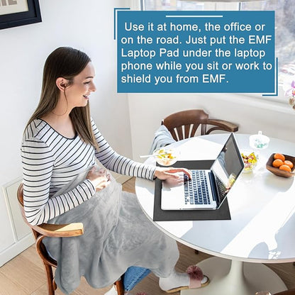 Laptop Pad Protection, Heat Shielding Laptop Pad EMI Blocker Lap Desk, Protector Portable Heat Blocker for Laptop, Tablets and Phones (12"-16")
