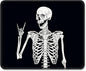 ITNRSIIET Mouse Pad with Stitched Edge Premium Textured Smooth Precise Operation Waterproof Washable Non-Slip Rubber Base Desktop Protection Mat, 10.2×8.3×0.12 inches, Human Skeleton