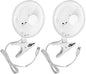 JOEY'Z 6 INCH - 2 Speed - Adjustable Tilt, Whisper Quiet Operation Clip-On-Fan with 5.5 Foot Cord and Steel Safety Grill (2, 6" Fan with 5 FT Cord)