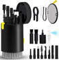 walrfid Laptop Phone Screen Cleaner Kit, Computer Keyboard Brush Cleaning Spray for iPhone AirPods MacBook iPad, 20-in-1 Electronic Device Clean Tool for Camera Earbud Car Screens (Black)