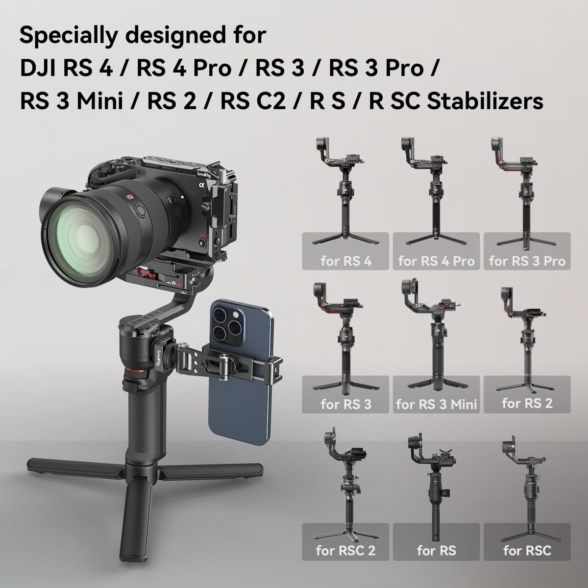 SmallRig Adjustable Phone Mount for DJI Stabilizers - 4301