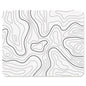 ITNRSIIET Mouse Pad with Stitched Edge Premium Textured Smooth Precise Operation Waterproof Washable Non-Slip Rubber Base Desktop Protection Mat, 10.2×8.3×0.12 inches, Topographic Contour White