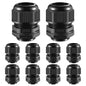 RTHIEAI 50 PCS 1/4"(4-8mm) NPT Nylon Cable Gland Joints with Gaskets, IP68 Adjustable Lock Nut Strain Relief Cord Grip Waterproof Cable Glands - UL Listed and RoHS Compliant