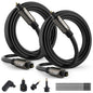 Elecan Optical Audio Cable 50 Ft Digital Audio Toslink Cable Cord-Fiber Optic-Gold Plated-Flexiable&Durable-for Home Theater,Sound Bar,PS4&Xbox-with 4 Right Angled and Mini Toslink Adapters+Ties