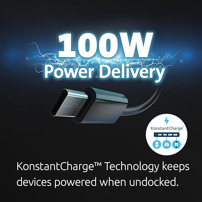 Kensington SD4760P 11-in-1 USB-C Docking Station Triple Monitor DisplayLink Docking Station, 3xHDMI, 100W Charging for Laptop, 6xUSB A, Ethernet, Audio, for Mac and Windows Driver Require K33622NA