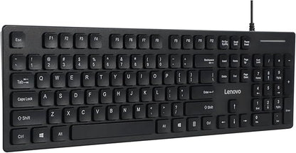 Lenovo 305 Wired USB-C Keyboard with Numeric Keypad, Full Size Keyboard, Slim Design, Black, USB-C Connectivity, Dedicated Function & AI Keys, for Gaming PC, Laptop, Desktop, Tablet, Home Office