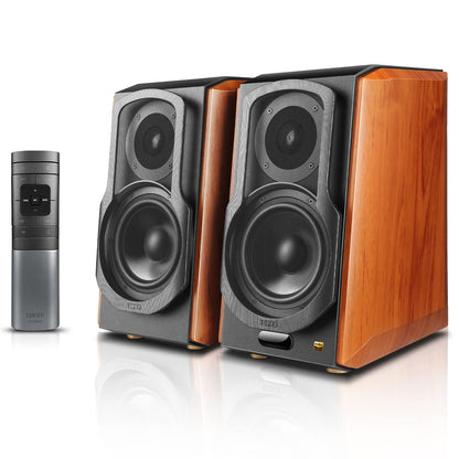Edifier S1000W WiFi Audiophile Active Bookshelf 2.0 Speakers, 120W RMS Wireless HiFi Bluetooth Sound System Works with Alexa, Optical/RCA x 2 Coaxial, Supports AirPlay 2, Spotify Tidal Connect- Pair