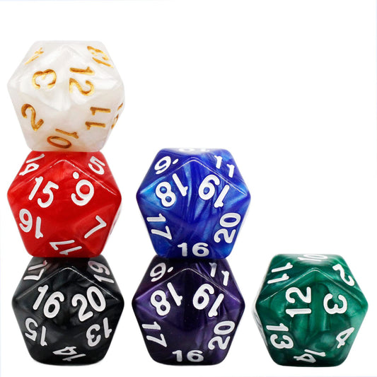 20 Sided DND Dice,D20 Giant Polyhedral Dice,55mm Titan Large Pearl Color D20 Dice,20 Sided Cube D&D Dice Set for Dungeons and Dragons, RPG, MTG Table Games(Beige Pearl)