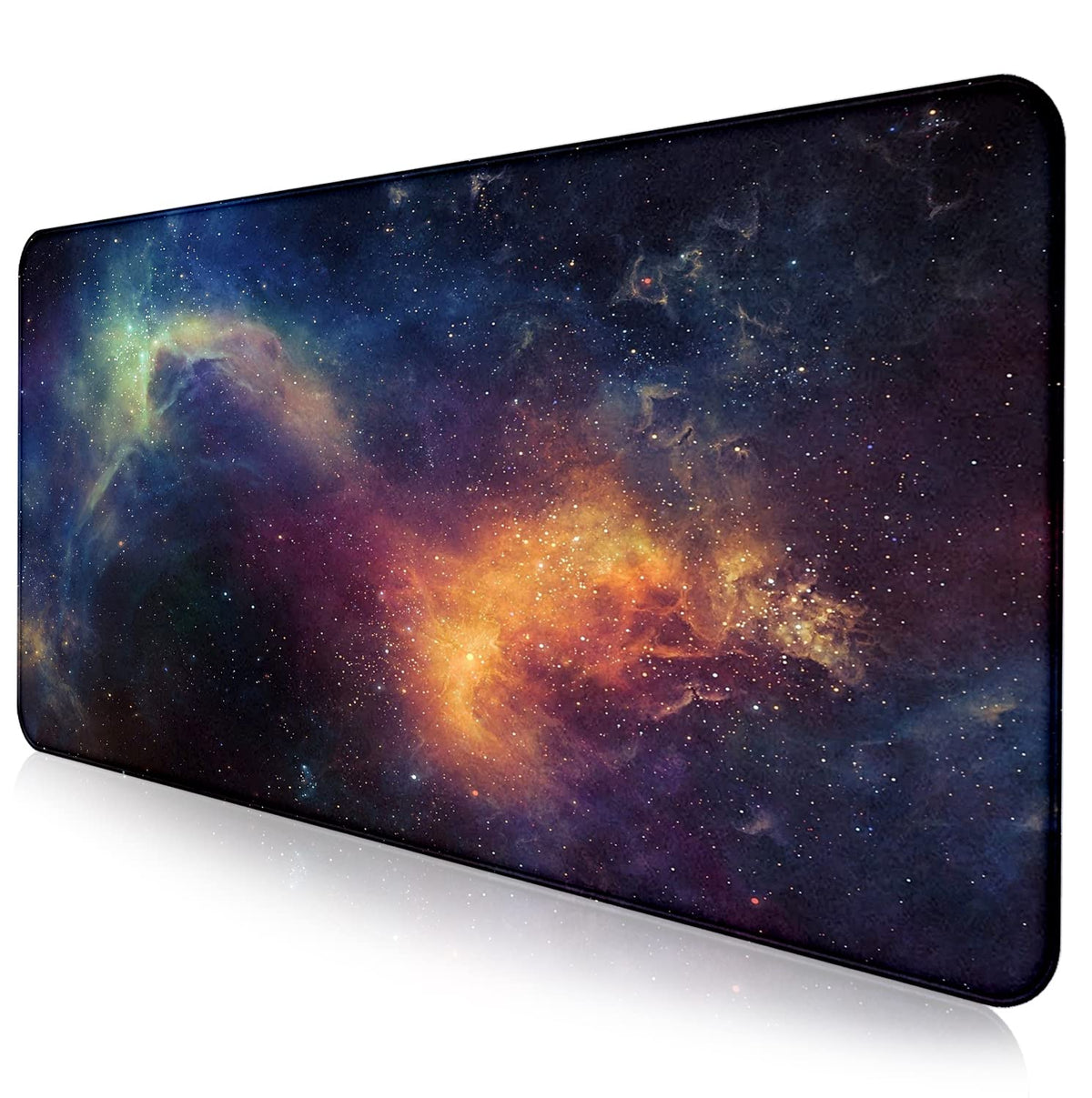 Gray Forest Mouse Pad with Seam Edge Design, Non Slip Rubber Keyboard Pad
