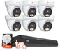 Anpviz 8CH 4K PoE Security Camera System, 6pcs 8MP Wired PoE IP Cameras with Person Vehicle Detection, Smart Dual Light Color Night Vision, 4K/8MP 8CH NVR with 2TB HDD for Business Home (U Series)