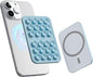 SUCKY Magnetic Suction Cell Phone Grip for MagSafe Case, Silicone Octo Cup Buddy Holder, Hands-Free Removable Mount, Durable Magnet Phone Accessory for iPhone and Android - Baby Blue