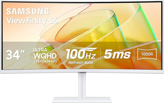 Samsung 34” ViewFinity (S65TC) Ultra-WQHD 1000R Curved Computer Monitor