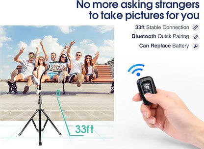 Elitehood 6.7 Feet Tall Phone Tripod, Heavy Duty Metal iPhone Tripod Stand with Remote, 17" Gooseneck Overhead Tripod for iPhone 15 14 13 Pro Max / 13 Pro / 13 12 11, Android Cell Phone Black