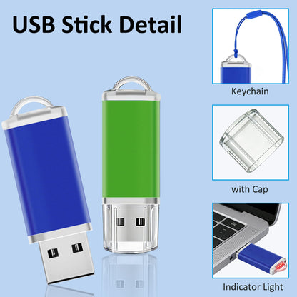 Thumb Drive 4GB 20-Pack USB Flash Drive Nicepicten Bulk USB2.0 Memory Stick