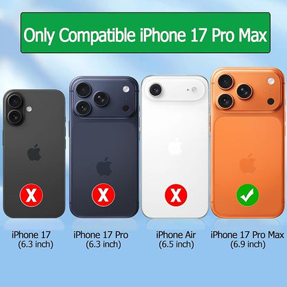 Battery Case for iPhone 17 Pro Max,12000mAh Rechargeable Portable Charging Case with Wireless Charging Compatible for iPhone 17 Pro Max (6.9inch) with Carplay Extend Battery Pack Charger Cover (Black)