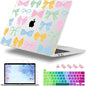 Case for MacBook Pro 13 inch with/Without Touch Bar (2016-2022, M2 A2338 M1 A2289 A2251 A2159 A1989 A1706 A1708), Hard Shell + Keyboard Cover + Dust Plug, Colorful Bow