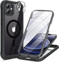 Miracase for iPhone 16 Case 6.1'', [Bubble Free] Full-Body Bumper Phone case with Built-in Full Glass Screen &Camera Control,No Gap,Compatible with MagSafe,Drop Proof 16 Cover
