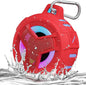 EBODA Bluetooth Shower Speaker, Waterproof Portable Speakers IPX7 Floating, True Wireless Stereo BT 5.0 Speaker with Bass, 2000mAh LED Light for Shower, Pool, Beach, Gifts for Women- Red