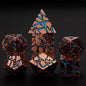 Dice Set D&D Dungeons and Dragons Dice D20 Metal DND Dice Set with Box, Polyhedral Role Playing Dice D12 D10 D% D8 D6 D4 for MTG RPG Board Games(Antique Copper Bright Blue)