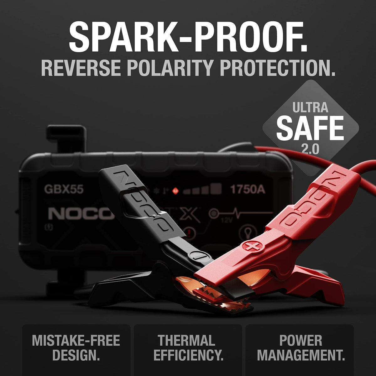 NOCO Boost GBX55 1750A UltraSafe Jump Starter, 12V Lithium Battery Booster