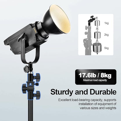 WELLMAKING U-Shape Camera Flash 180°Swivel Mount Bracket with Standard 1/4 to 3/8 inch Metal Male Screw Spigot Stud Compatible for Umbrella Softbox Reflector Holder Stand for Video Light Studio Light