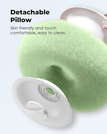 Viozon Tablet Stand Pillow, Compatible with 4.7"-13" Phone/Tablet, iPad, iPhone, Samsung, Google, Kindle, 360°Adjustable Phone Holder for Bed with Soft Plush Fabric, and Detachable Bowl, Green