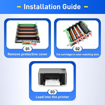 DR310CL DR-310CL Drum Unit Compatible Replacement for Brother HL-4150CDN HL-4570CDW HL-4570CDWT MFC-9460CDN MFC-9560CDW MFC-9970CDW Printer Ink Toner Cartridge TN315 TN310 Copier Scanner High-Yield
