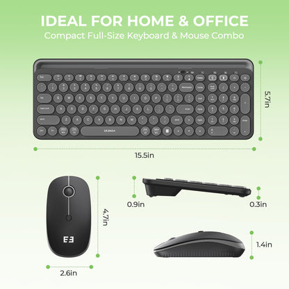 seenda CTU-301 Bluetooth Keyboard and Mouse Combo for iPad,Black