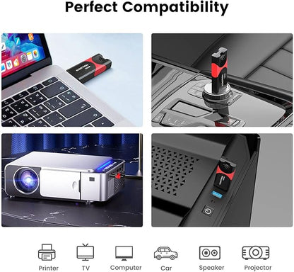 KOOTION 128 GB USB 3.0 Flash Drive Thumb Drive Retractable 128G Zip Drive Ultra High Speed USB Stick Jump Drive Rugged Memory Stick with LED Indicator for Data Storage and Transfer