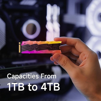 S790R 4TB NVMe M.2 SSD PCIe 4.0 x4, Internal Solid State Drive with RGB Heatsink, Up to 7350MB/s, 3D NAND TLC, PS5 Compatible, Ideal for Gaming, Creators & Professionals