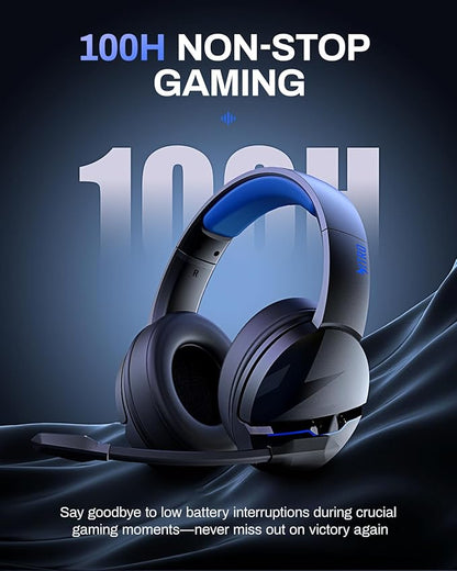 Acer 2.4GHz Flex Wireless Gaming Headset | Non-Stop 100H Battery | Dynamic 50mm Drivers | Clear Voice Mic | Bluetooth5.3, 3.5mm | Gaming Headphones for PC, PS4, PS5
