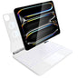 for iPad Pro 13 inch M5 2025 & M4 2024 case with keyboard M4,Magnetic Attach,Multi-Gesture Trackpad,7-Color Backlit,Shortcut Keys,Auto sleep/awake,Magic Keyboard for iPad Pro 13-inch M4 2024,White