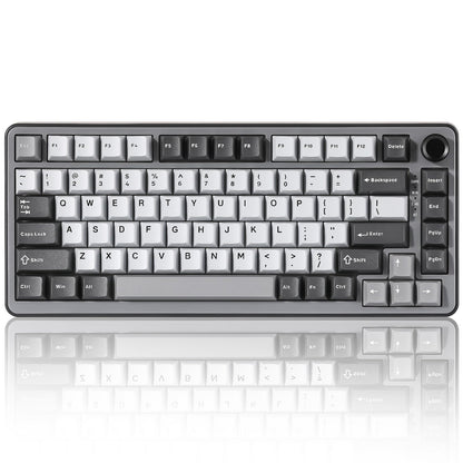 YUNZII B75 PRO 75% Wireless Mechanical Keyboard (Dark Grey,Cocoa V2)