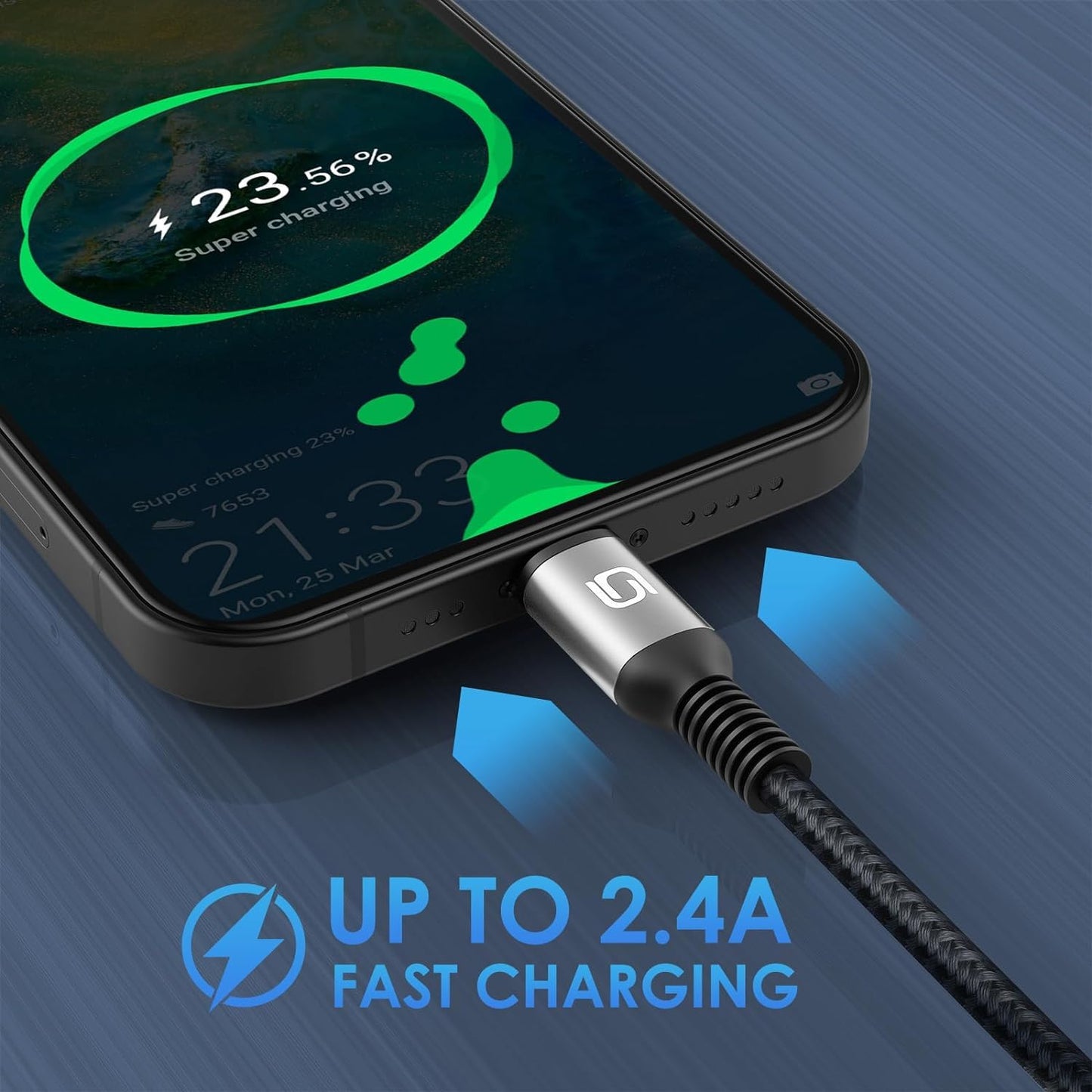 USB to Lightning Cable, Long iPhone Charger Fast Charging Cord 10FT, 3 Pack
