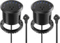 Jgstkcity 65W USB-C Hidden Desktop Power Grommet: 1 AC Outlet,8 USB Charging Ports,3'' Hole Flush Mount Pop-Up Power for Conference Tables & Nightstands (Black, 6 FT - 2PCS)