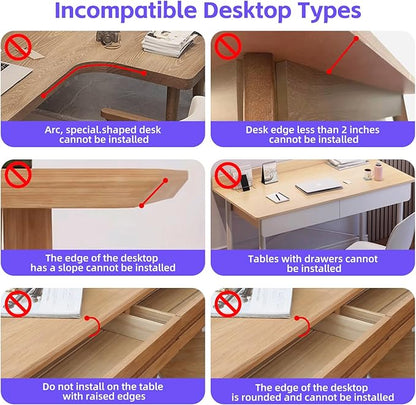 Arm Rest for Desk, 90°Foldable Computer Wrist Rest Shelf with Sponge Padding, Clamp on Arm Support, Ergonomic Sturdy Desk Extender for Office & Home, Durable & Easy to Install (Black)