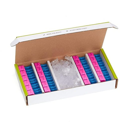 trueCABLE Cat6A Keystone Jack, Unshielded (UTP), 90 Degree Punch-Down, PoE++ (4PPoE), UL Listed, ETL Verified, ANSI/TIA Certified, Modular RJ45 Female, Pink, 24 Pack