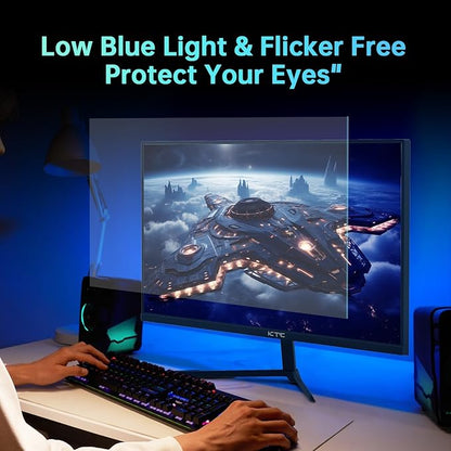 KTC 24 inch Monitor, Fast IPS 1080p 144Hz 165Hz 1ms, 125.25% sRGB, HDR, Borderless Gaming Monitor PC Monitor, FreeSync Premium & G-Sync, HDMI 2.0x2, DP1.4x2, Vesa Support, Eye Care for Gamers