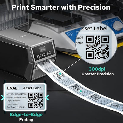 Makeid D50 Industrial Label Printer, Desktop Label Maker 2" Print Head, Mobile APP & PC Editor Compatible, 2600mAh Li-ion Battery, Come with 1.97" W x 26.24ft L Label Heavy-Duty Labeler for Job Sites
