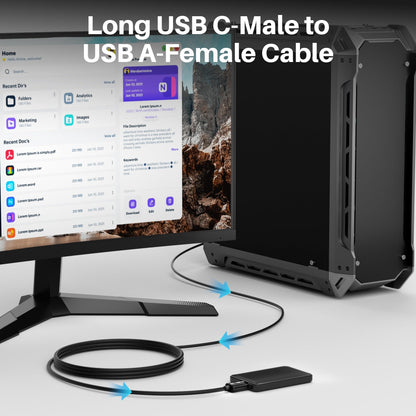 USB C to USB Female Cable 6FT, Type-C Male to USB A 3.1 Female OTG Cable, 5Gbps Data Transfer, Compatible with MacBook Pro/Air, iPhone 17 Pro Max 16/15 Series, Galaxy S25 S24/S23/S22/S21 and More