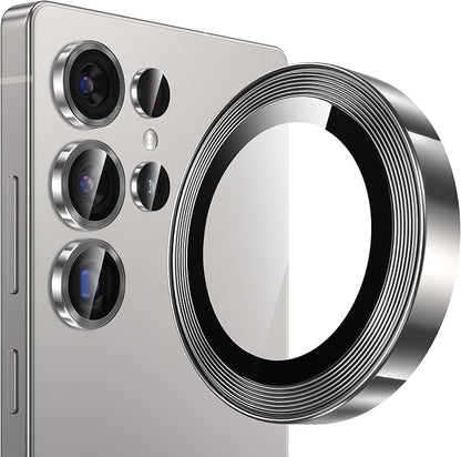 YWXTW [2025 Original Like for Samsung Galaxy S25 Ultra Camera Lens Protector, [Ultra-Thin & 6X Stronger] S25 Ultra Camera Lens Cover, 9H Tempered Glass Upgraded Metal Edging(Titanium Gray)