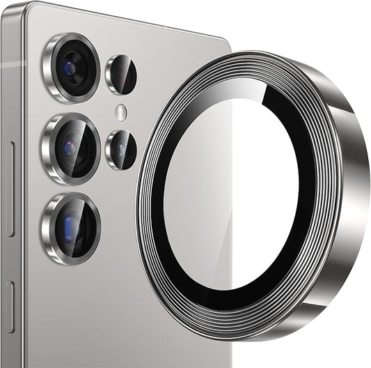 YWXTW [2025 Original Like for Samsung Galaxy S25 Ultra Camera Lens Protector, [Ultra-Thin & 6X Stronger] S25 Ultra Camera Lens Cover, 9H Tempered Glass Upgraded Metal Edging(Titanium Gray)